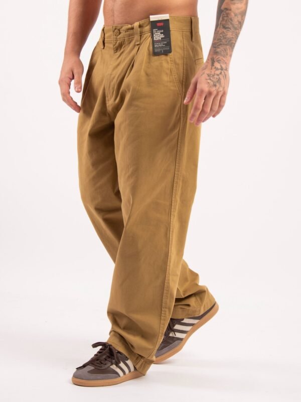 Calça Chino Solta Reta Plissada Xx