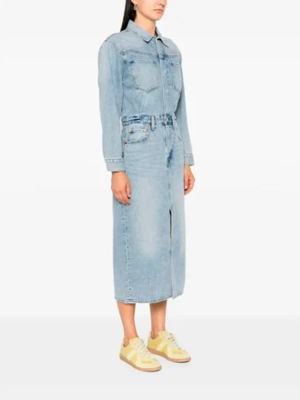 Vestido mini jeans estilo western