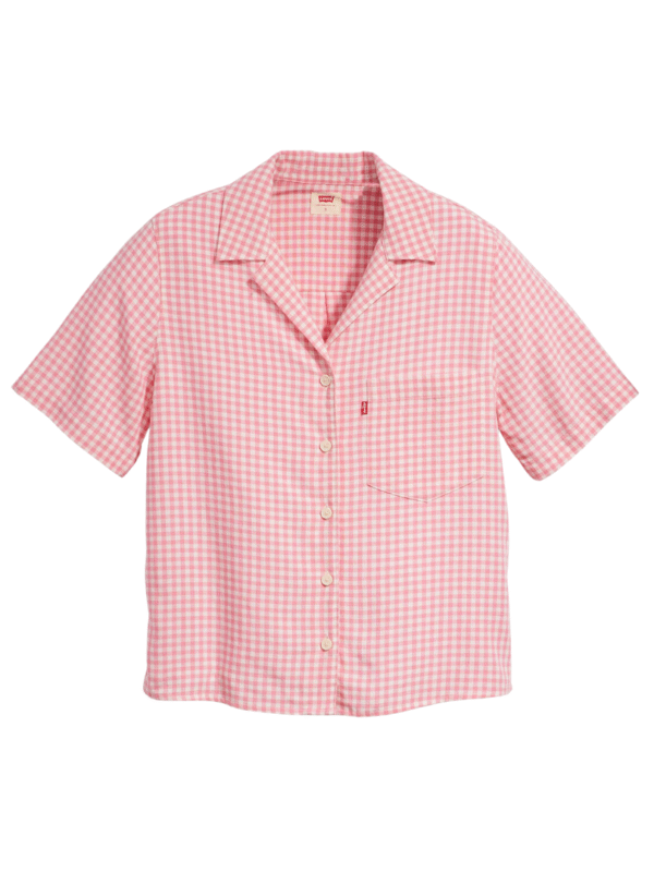 Camisa Joyce resort rosa manga longa