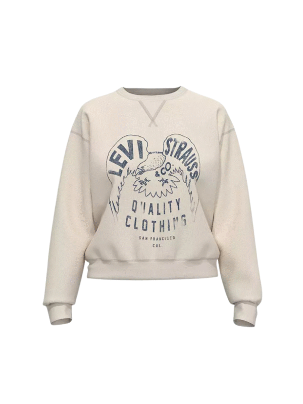 Moletom Graphic signature crew branca