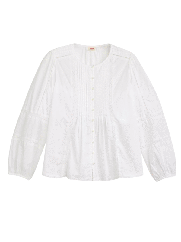 Blusa Aliyah branca manga longa