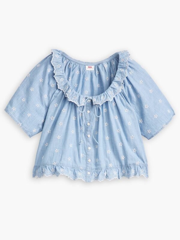 Blusa leve de manga curta Lyka