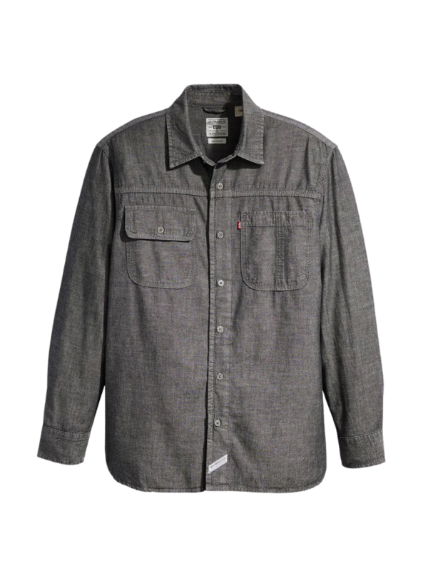 Camisa Levis Masculina Jeans Auburn Worker Chumbo Mescla