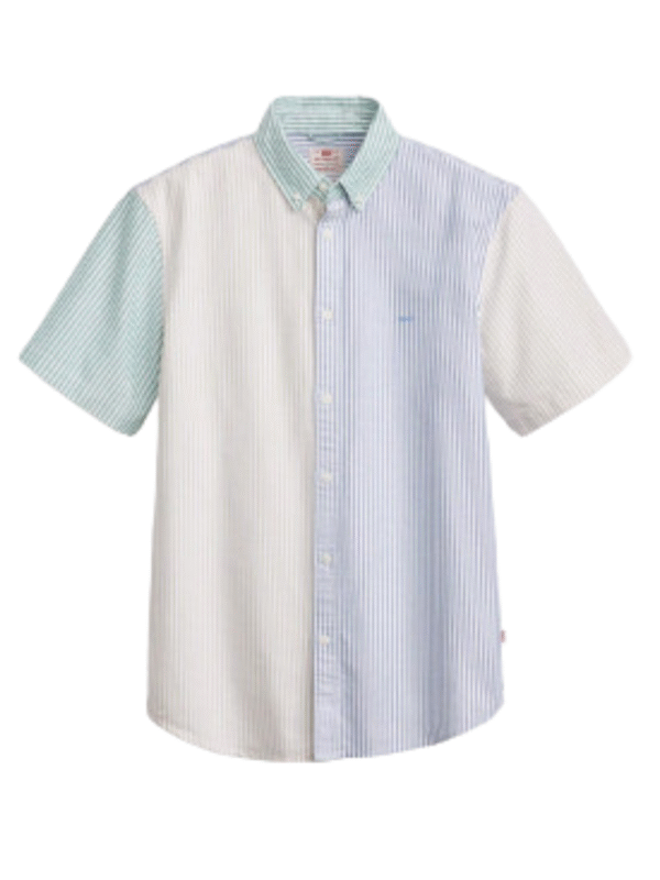 Camisa Authentic Button Down listrada Tricolor