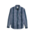 Camisa western branca estampada azul